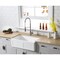 Gourmetier Solid Surface Stone Apron Front Farmhouse Sgl Bowl Kitchen Sink, White GKFA331810DS - alternate 3